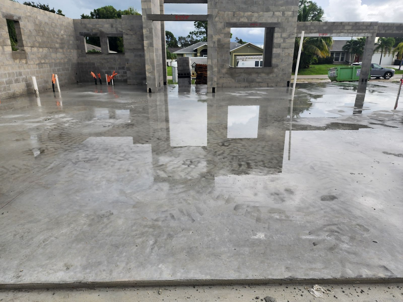 New Custom Home & Steel Building – Block walls 2